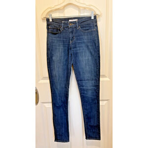 Levis 711 Skinny Jeans Womens 27 Blue Denim Stretch Mid Rise Classic Slim Fit